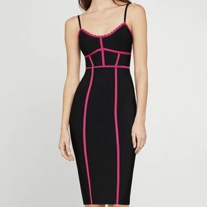BCBG Strappy Bodycon Dress, M, Black